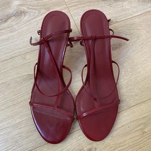 Zara naked heeled strappy sandals